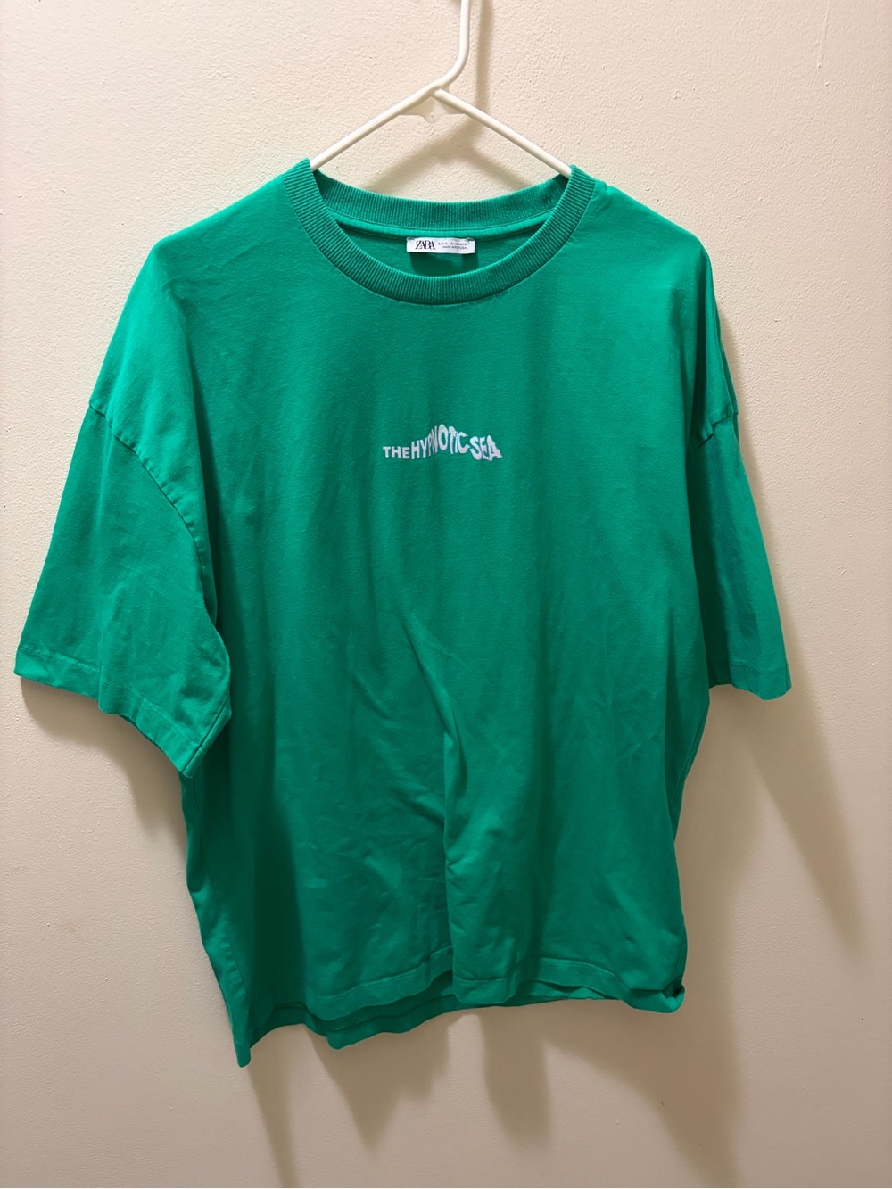 Zara Emerald Green Short-Sleeve Graphic Tee